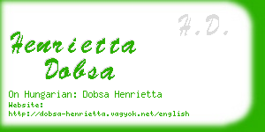 henrietta dobsa business card